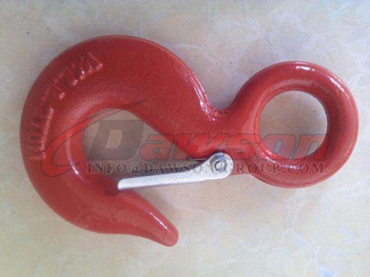 DS130 320A Grade 70 G70 Forged Alloy Steel Eye Hoist Hook with Latch, 320C G43 Grade 43 Forged Carbon Steel Eye Hoist Hook - Dawson Group Ltd. - China Manufacturer, Supplier