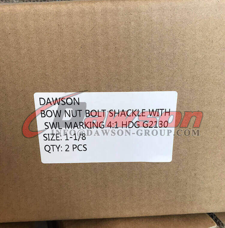 Package of S6 High Strength Screw Pin Anchor Shackle - Dawson Group Ltd. - Supplier, Manufacture