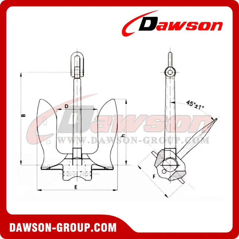 U.S. Navy Type Anchors / U.S.N. Stockless Anchor