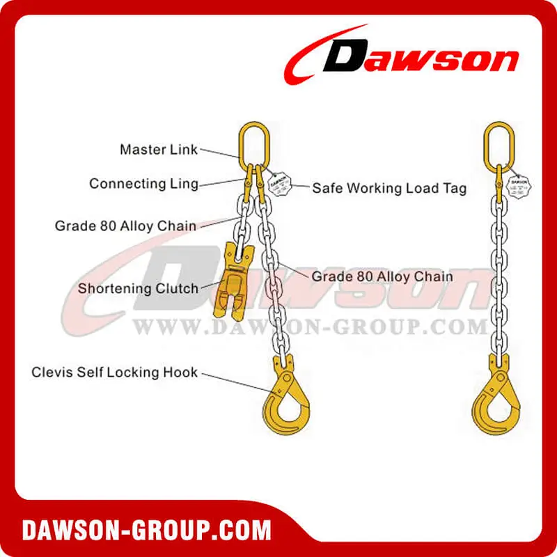 Grade 80 Single Leg Chain Sling  G80 Chain Sling for Lifting & Lashing