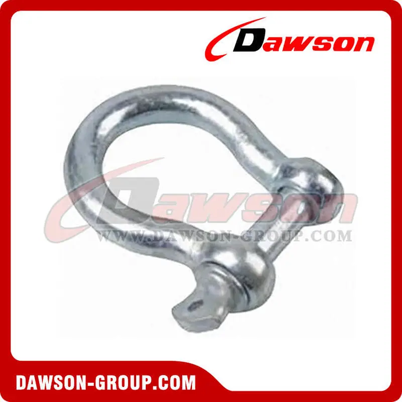 European Type Commercial Galv. Bow Shackle, Screw Pin Anchor Shackle