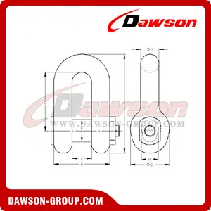 Alloy Steel LTM D Type Joining Shackle