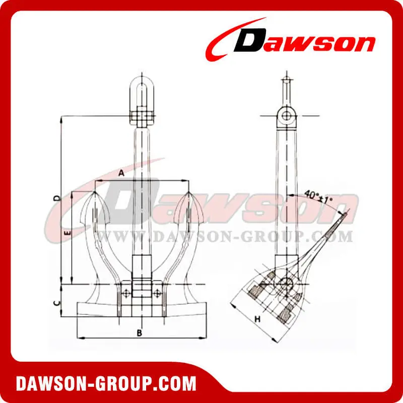 Type M Spek Anchor for Boat / Spek Stockless Anchor Casting For Sale