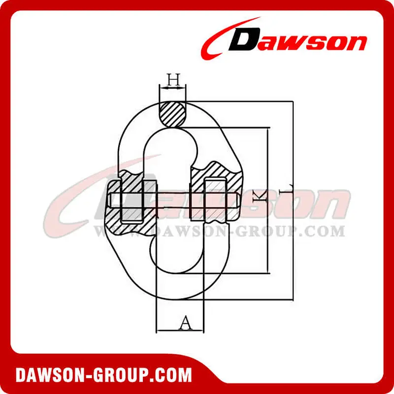 Grade 70 A336 US. Type Forged Alloy Steel Connecting Link for Lashing