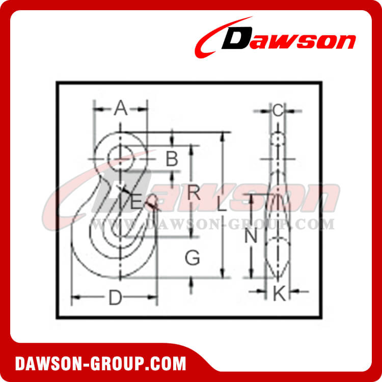 H323 G43 Grade 43 Forged Carbon Steel Eye Grab Hooks, A323 G70 Grade 70 Forged Alloy Steel Eye Grab Hook - Dawson Group Ltd. - China Manufacturer, Factory
