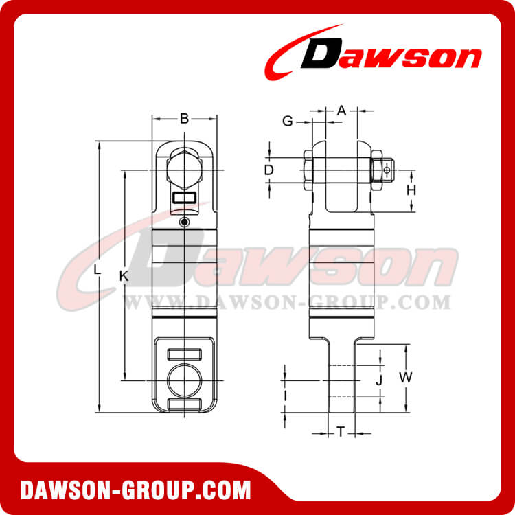 G80 OU Type Angular Contact Bearing Swivels with Eye and Jaw - Dawson Group Ltd. - China Manufacturer, Supplier