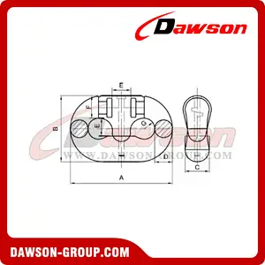 C Shaped Detachable Chain Connecting Link for Oil Platform Mooring Chain