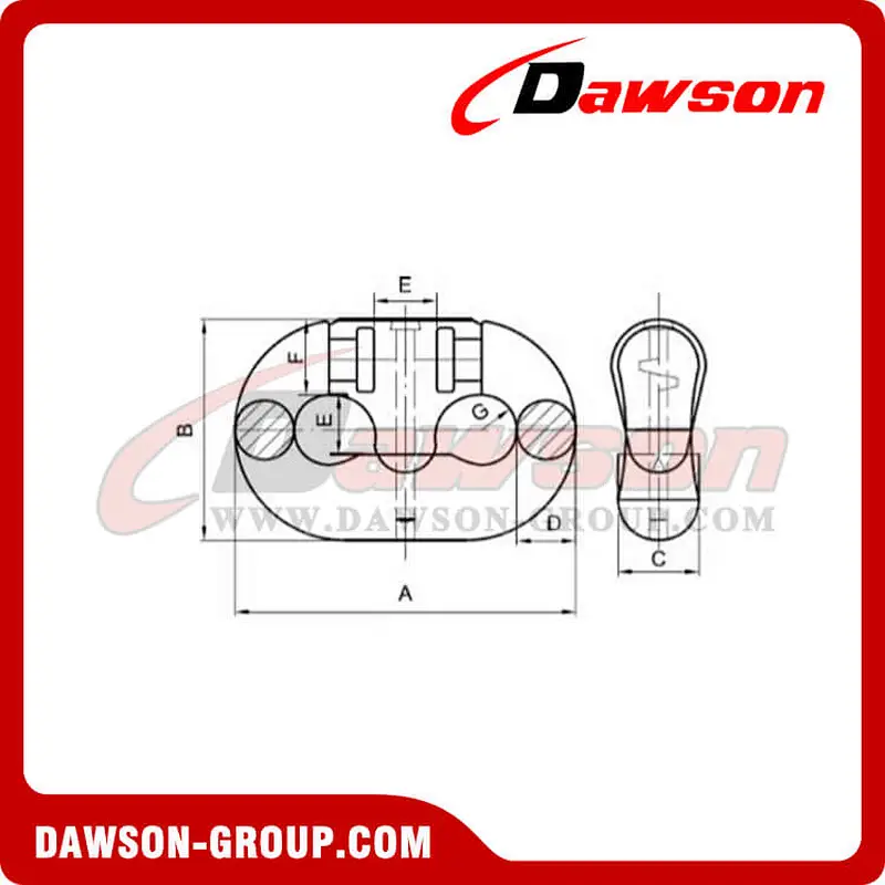 C Shaped Detachable Chain Connecting Link for Oil Platform Mooring Chain