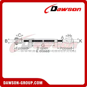 US Type Drop Forged Turnbuckle Jaw & Eye