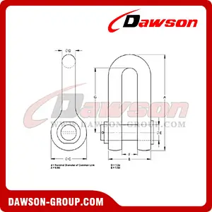 Alloy Steel LTM Type Round Pin End Joining Shackle