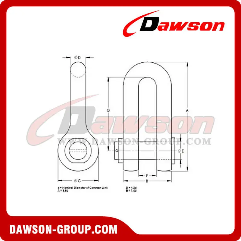 Alloy Steel LTM Type Round Pin End Joining Shackle