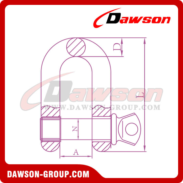 G8 Screw Type Alloy Dee Shackle, Chain Shackle with Screw Pin for Lifting - Dawson Group Ltd. - China Manufacturer, Factory