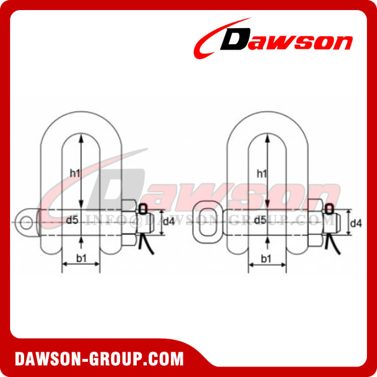 Galvanized shackle DIN 82101 Form A, Form B, Form C - Dawson Group Ltd. - China Manufacturer, Factory