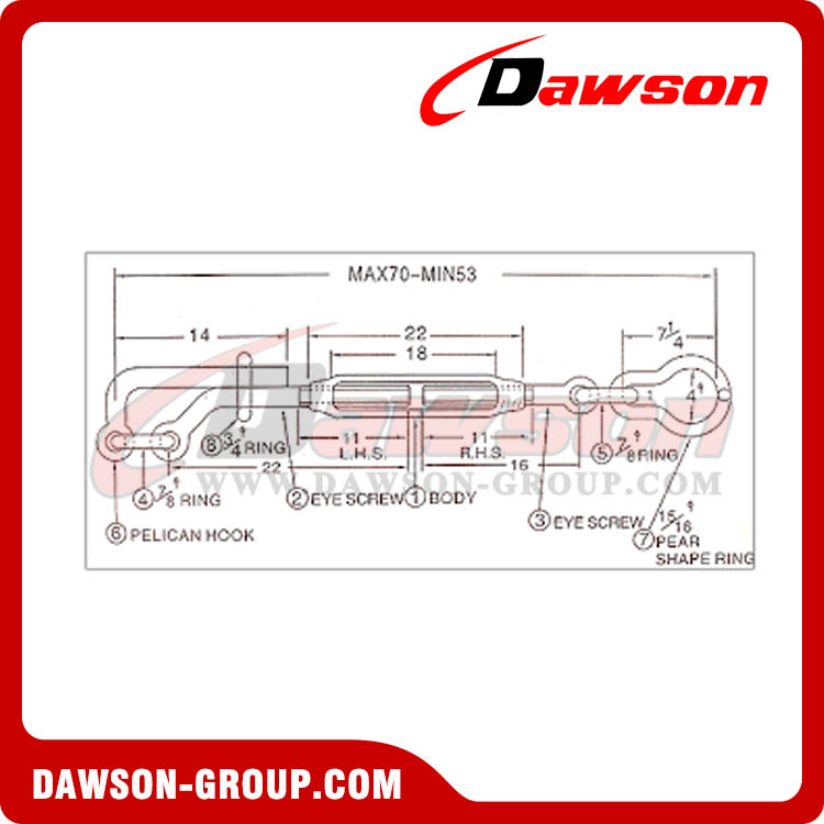 Deck Lashing Turnbuckles - Dawson Group Ltd. - China Manufacturer, Factory