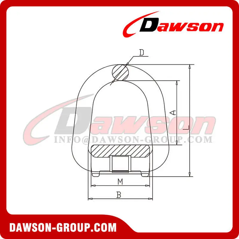 G80 Forged Super Alloy Steel D Ring with Spring