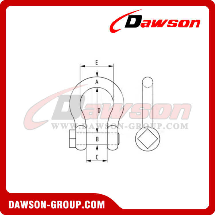 Trawling Bow Shackle Oversize Square Head Pin with Blue Painted, Fishing Anchor Shackle - Dawson Group Ltd. - China Manufacturer, Factory