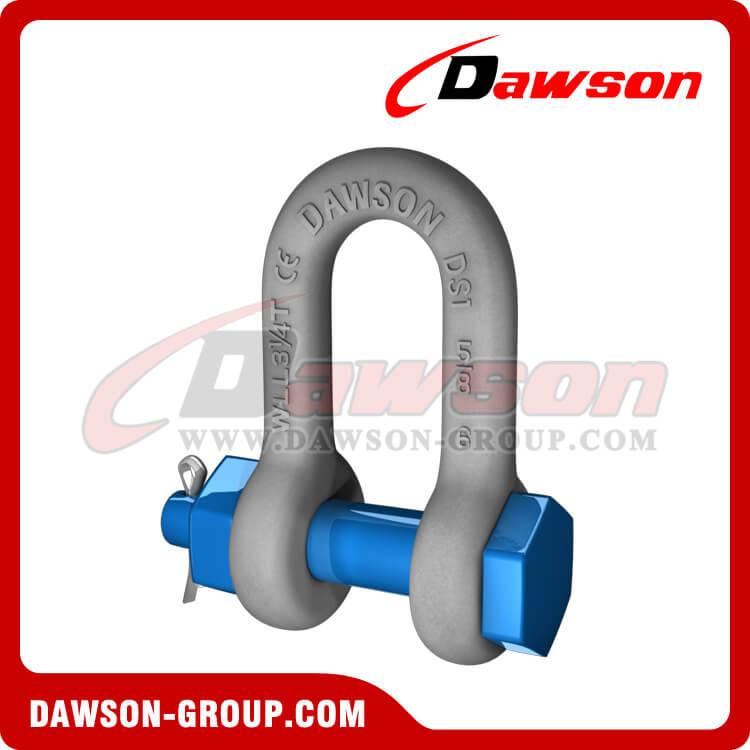 Dawson Brand Hot Dip Galvanized US Type Chain Shackle with Safety Pin, S6 Bolt Type Dee Shackle - Dawson Group Ltd. - China Manufacturer, Supplier