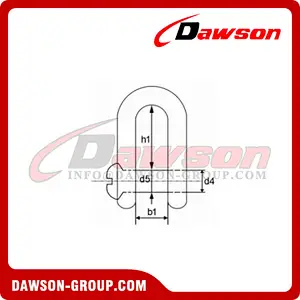 Galvanized shackle DIN 82101 Form A, Form B, Form C