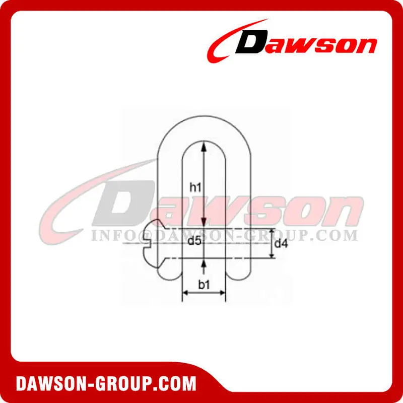 Galvanized shackle DIN 82101 Form A, Form B, Form C