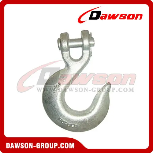 DS124 A331 G70 Grade 70 Forged Alloy Clevis Slip Hook, H331 G43 Grade 43 Forged Carbon Steel Clevis Slip Hook for Lashing or Pulling