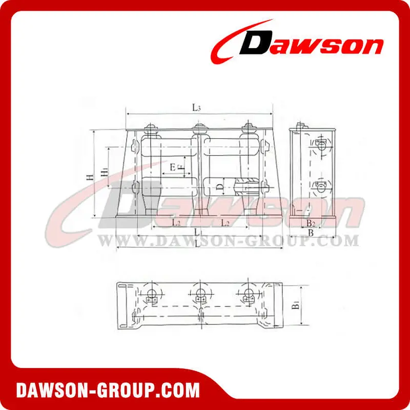 4 Rollers Fairlead