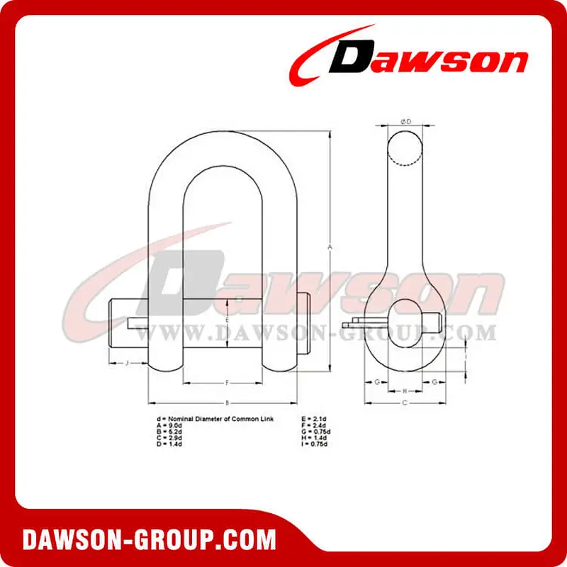 Alloy Steel Forelock End Shackle