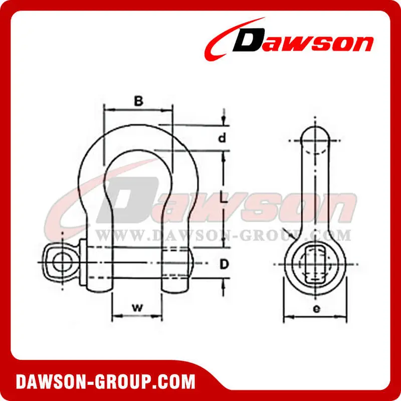 AS2741 Forged Alloy Grade S Bow Shackle With Screw Pin