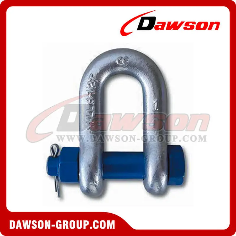 US Type Forged Alloy High Tensile Bolt Type Chain Shackle with Safety Pin and Nut