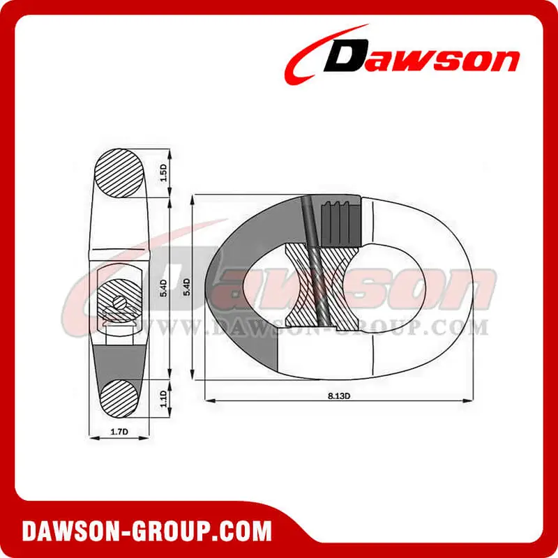 Trident Anchor Shackle for Mooring Anchor Chain