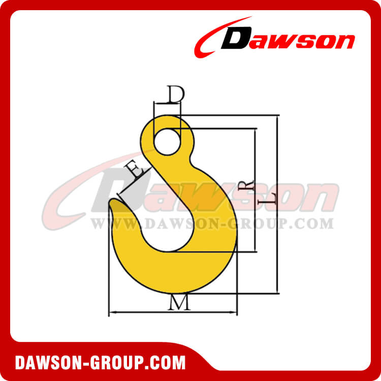 DS126 G70 Grade 70 A-324 Forged Alloy Eye Slip Hook, G43 Grade 43 H-324 Forged Eye Slip Hook for Lashing - Dawson Group Ltd. - China Manufacturer, Factory