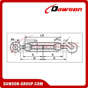 DIN 1480 Hook & Eye Turnbuckle