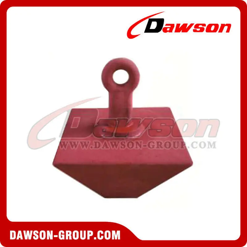 Red Painted Casting Mooring Pyramid Anchor