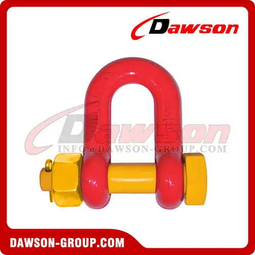 G8 Bolt Type Alloy Dee Shackle for Lifting, Chain Shackle with Safety Pin