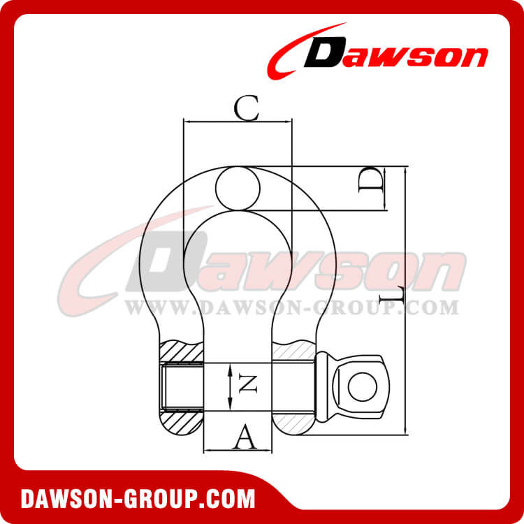 DS364 High Strength Screw Type Bow Shackle - Dawson Group Ltd. - China Manufacturer, Factory