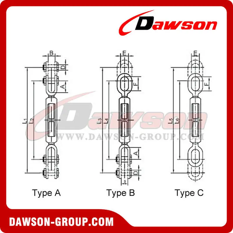 High Strength UU Type Open Turnbuckle