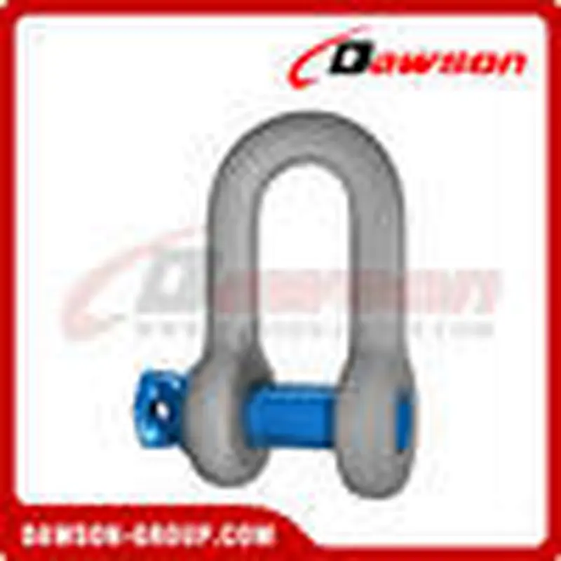 Dawson Brand Hot Dip Galvanized US Type Chain Shackle with Screw Pin, High Strength S6 Screw Pin Dee Shackle
