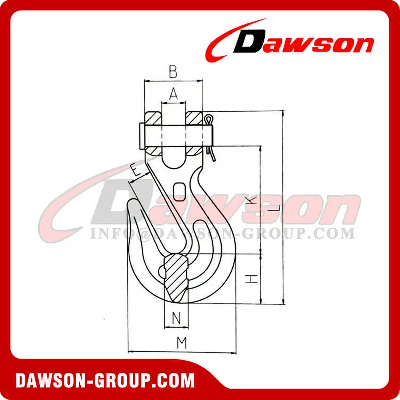 DS123 G70 Grade 70 Forged Clevis Grab Hook for Lashing, H-330 G43 Grade 43 Clevis Grab Hooks