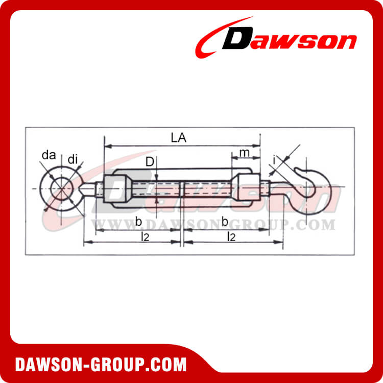 DIN 1480 Eye & Eye Turnbuckle - Dawson Group Ltd. - China Manufacturer, Supplier