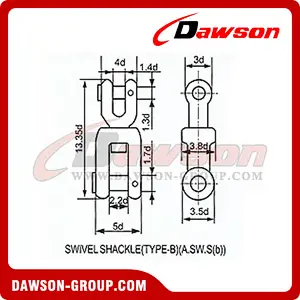 B Shaped Rotary Shackle for Marine Anchor Chain