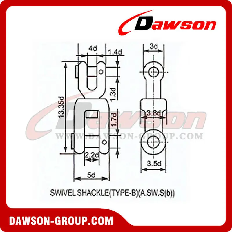 B Shaped Rotary Shackle for Marine Anchor Chain