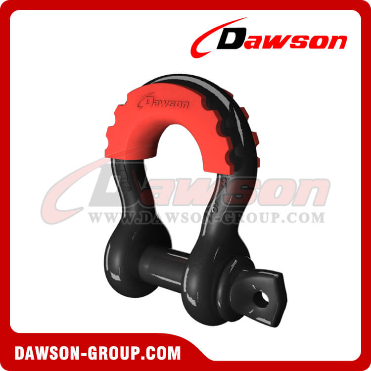 Dawson Drop Forged Bow Shackle with PU Protection for Towing & Recovery Strap, S6 Screw Pin Anchor Shackles - Dawson Group Ltd. - , Factory, Supplier