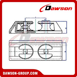 Marine cast roller chock