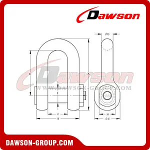 Alloy Steel LTM D Type Anchor Shackle
