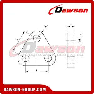 High Tensile Steel Three Hole Triangle Plate, Mooring Plate