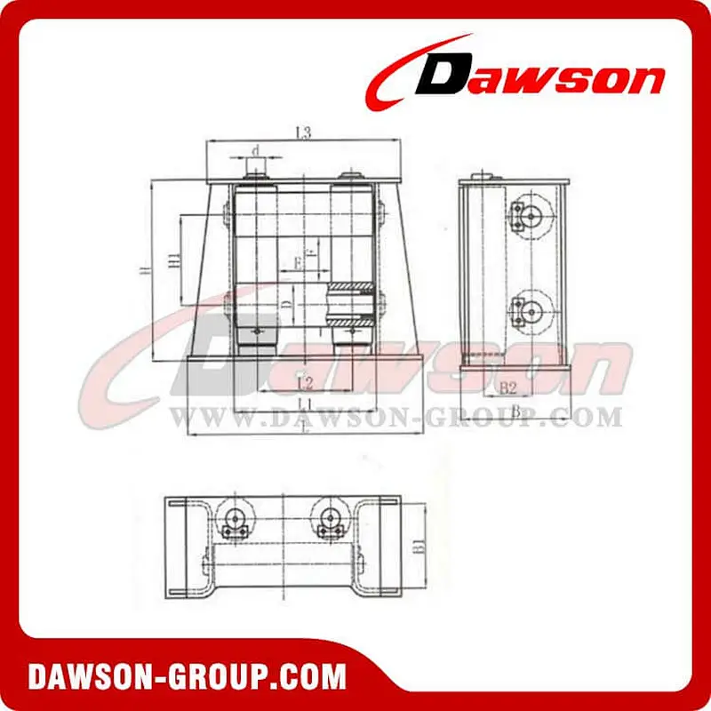 CB 3062-79 Four Roller Fairlead Type BB