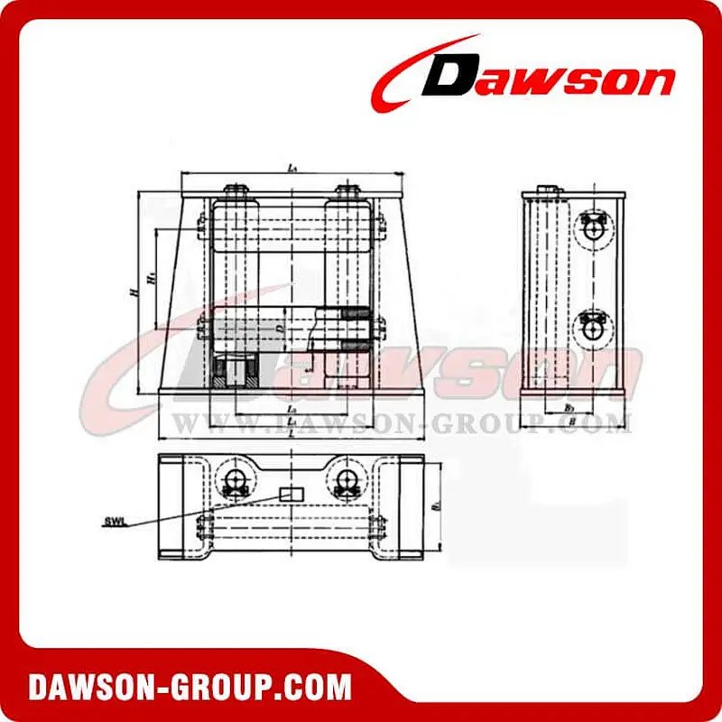 CB/T 3062-2011 Four Roller Fairlead Type B