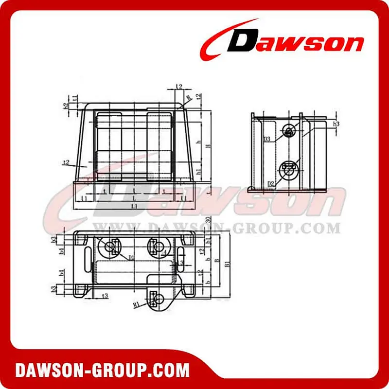 JIS F-2026 Horizontal Roller Fairlead Type BR