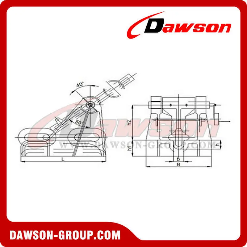 JIS F2016 pawl type chain stopper