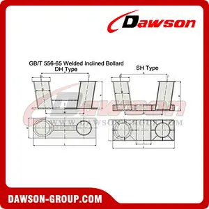 GB T556-65 Welded Inclined Bollard
