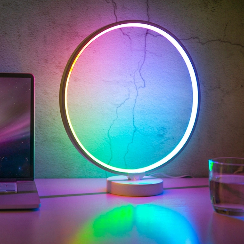 Home and Hotel  Modern Circle RGBW color changing Table Led Lamp